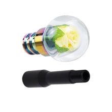 Load image into Gallery viewer, Brand New Universal Acrylic Clear Crystal Yellow Rose Flower Ball Manuel Gear Stick Shift Knob M8 M10 M12 &amp; Black Shifter Extender Extension