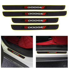 Load image into Gallery viewer, Brand New 4PCS Universal Dodge Yellow Rubber Car Door Scuff Sill Cover Panel Step Protector