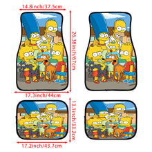 Load image into Gallery viewer, Brand New 4PCS UNIVERSAL THE SIMPSONS Fabric Car Floor Mats Interior Carpets