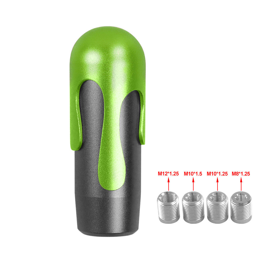 Brand New Universal Ice Cream Aluminum Black Green Manual Car Gear Shift Knob Stick Shifter M8 M10 M12