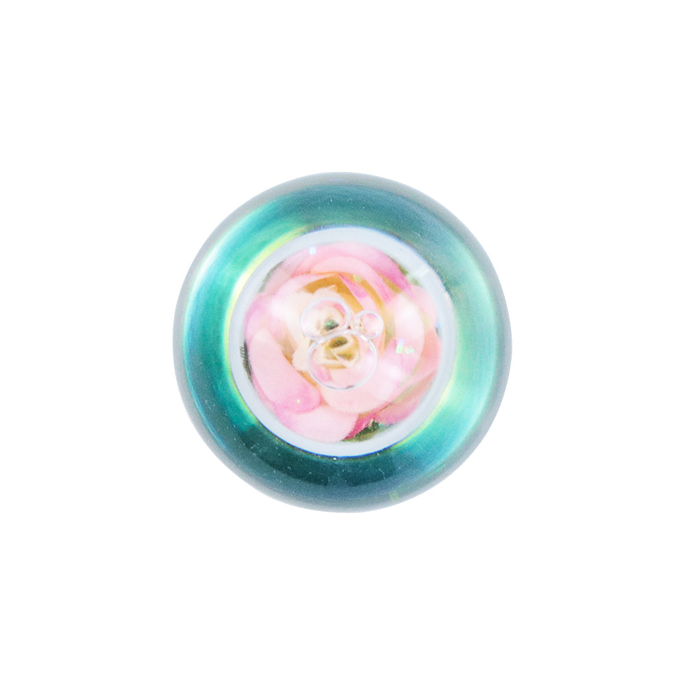 Brand New Universal Acrylic Clear Crystal Yellow /Pink Rose Flower Ball Gear Shift Knob Manual M8 M10 M12