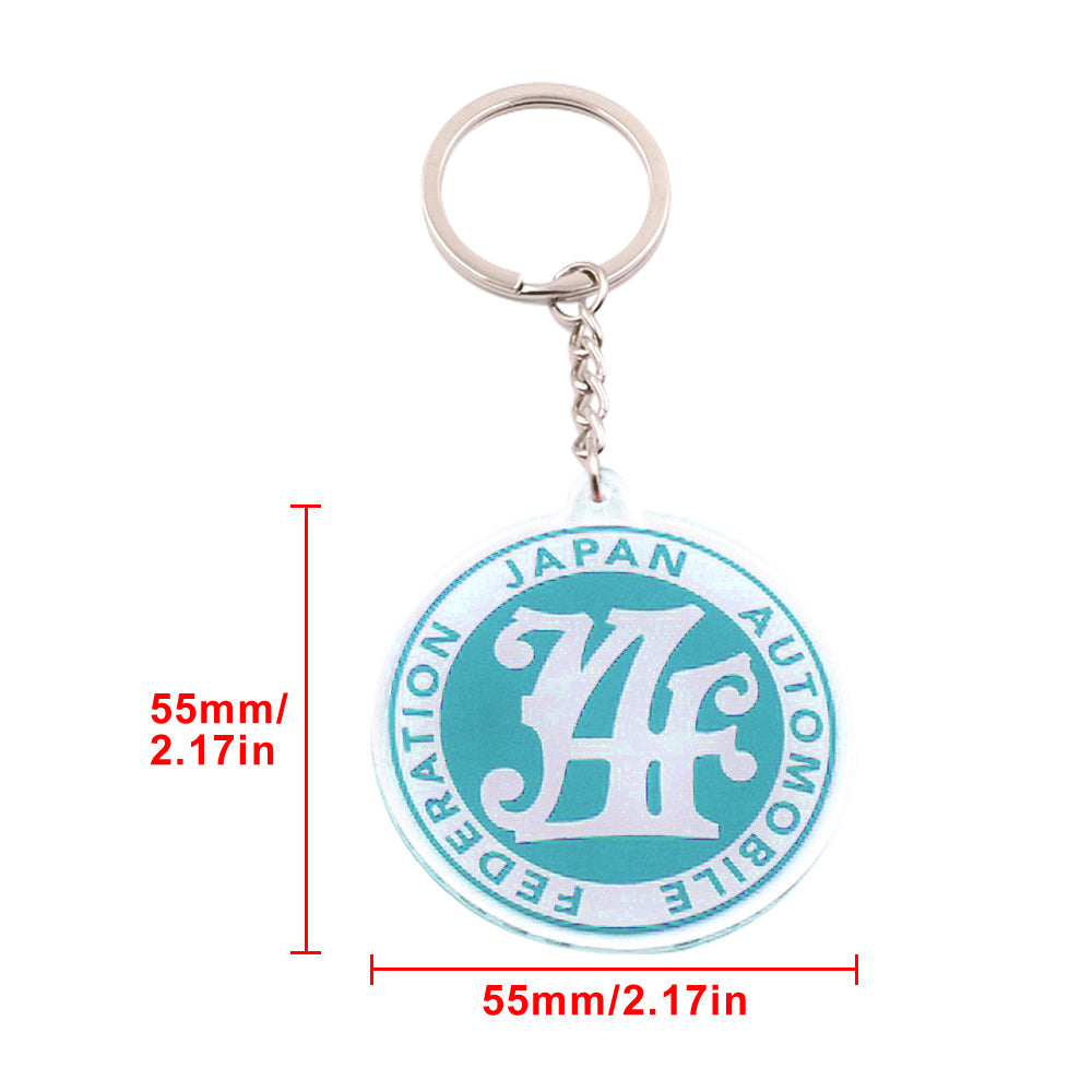 BRAND NEW TEAL JAF JAPAN AUTOMOBILE FEDERATION KEYCHAIN JDM Racing Car Styling Keychain Drift Key Phone Holder