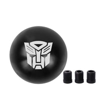 Load image into Gallery viewer, BRAND NEW UNIVERSAL JDM AUTOBOT TRANSFORMERS Aluminum Black Round Ball Manual Gear Stick Shift Knob M8 M10 M12