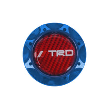 Load image into Gallery viewer, Brand New Toyota TRD Real Carbon Fiber Sticker ALUMNIUM Blue Billet Engine Oil FILLER Cap