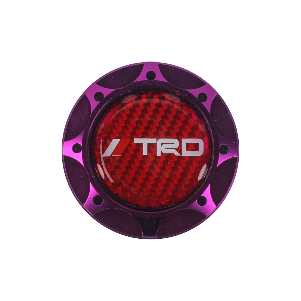 Brand New Toyota TRD Real Carbon Fiber Sticker ALUMNIUM Purple Billet Engine Oil FILLER Cap Toyota