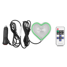 Load image into Gallery viewer, BRAND NEW UNIVERSAL LOVE HEART GREEN LED Neon Flash Light Car Window Glow Electric Remote Control Lamp