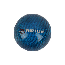 Load image into Gallery viewer, Brand New Universal Bride Car Gear Shift Knob Round Ball Shape Blue Real Carbon Fiber M8 M10 M12