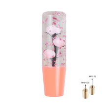 Load image into Gallery viewer, Brand New Universal 150mm Sakura Pink Glitter Rose Flowers Manual Car Gear Stick Shift Knob M8 M10 M12