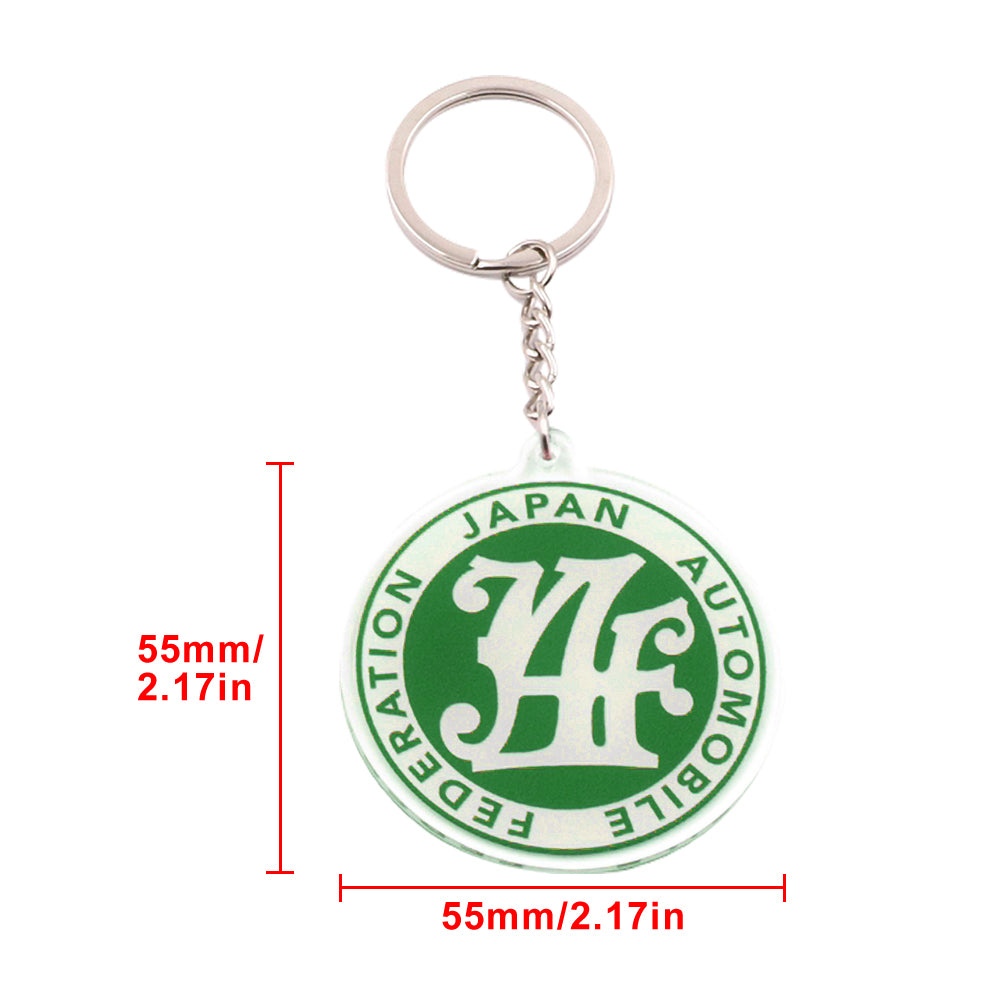 BRAND NEW GREEN JAF JAPAN AUTOMOBILE FEDERATION KEYCHAIN JDM Racing Car Styling Keychain Drift Key Phone Holder