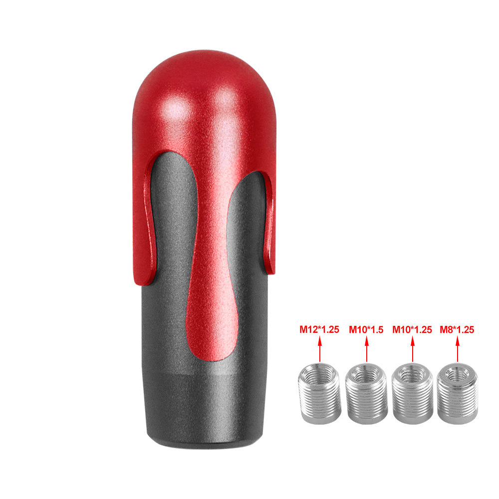 Brand New Universal Ice Cream Aluminum Black Red Manual Car Gear Shift Knob Stick Shifter M8 M10 M12