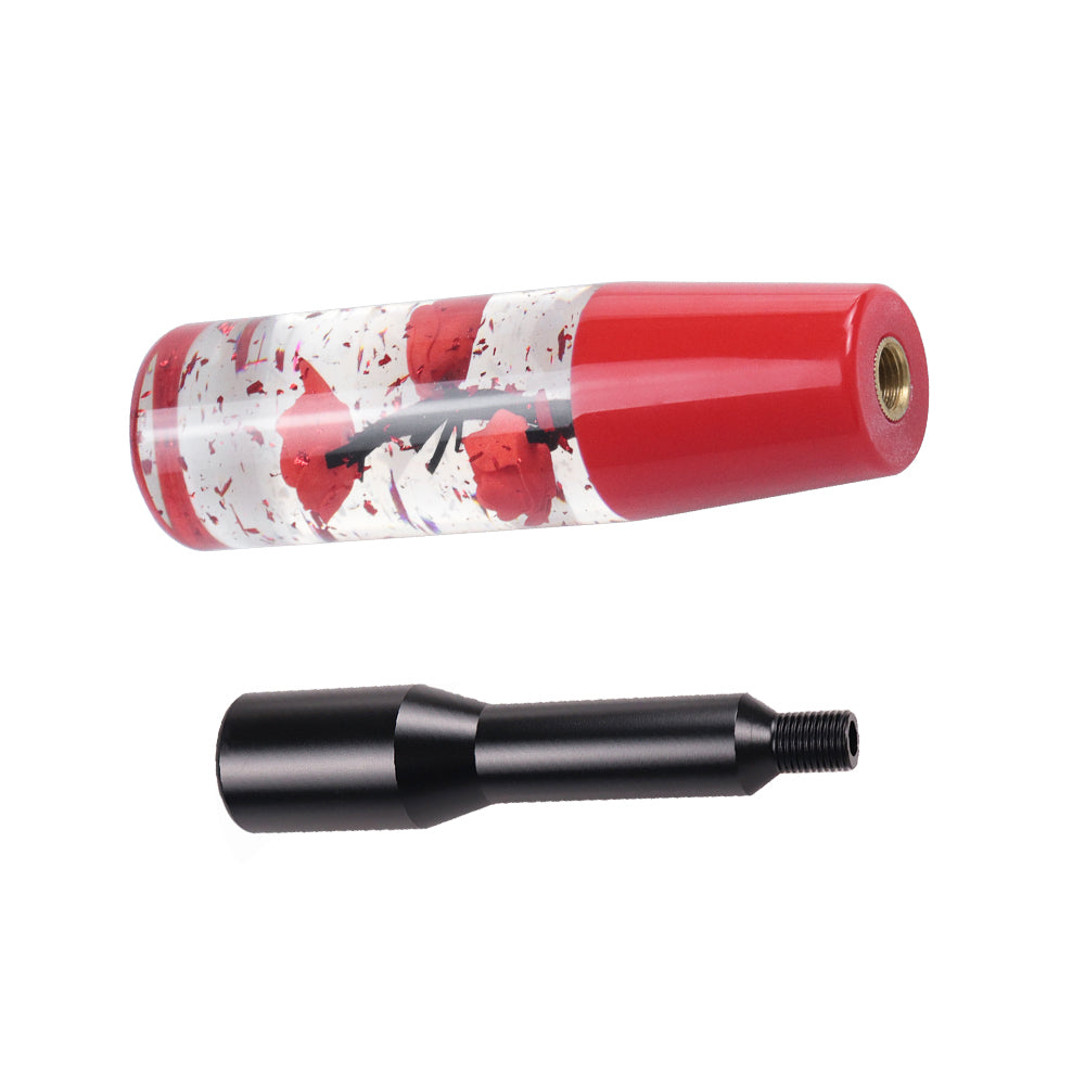 Brand New JDM Glitter Red Rose Flowers Manuel Gear Stick Shift Knob M8 M10 M12 & Black Shifter Extender Extension