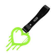 Load image into Gallery viewer, Brand New Drip Heart Green JDM TSURIKAWA Ring Subway Train Bus Handle Black Strap Charm Drift