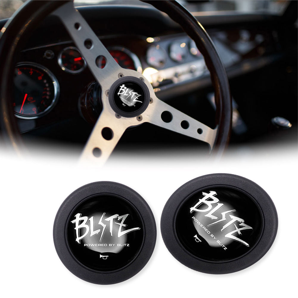 Brand New Universal Blitz Car Horn Button Black Steering Wheel Center Cap