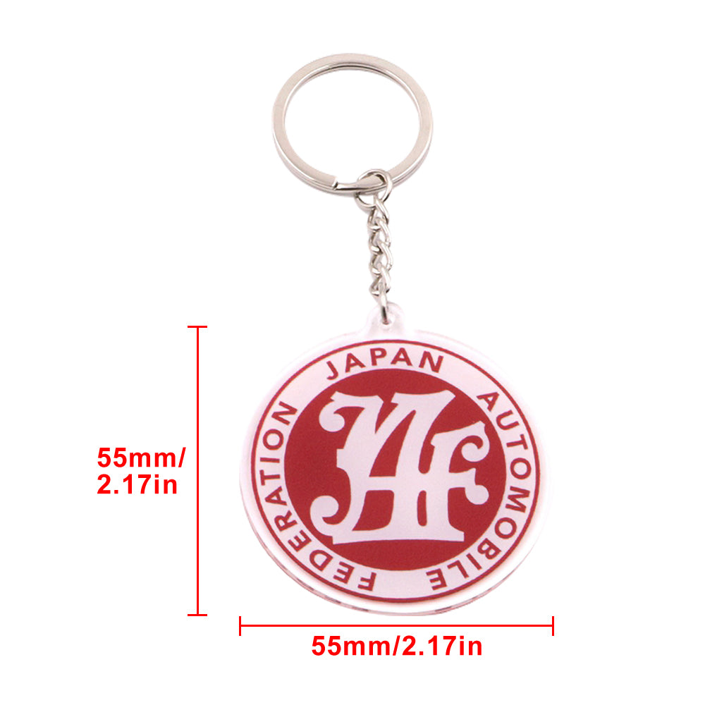 BRAND NEW RED JAF JAPAN AUTOMOBILE FEDERATION KEYCHAIN JDM Racing Car Styling Keychain Drift Key Phone Holder