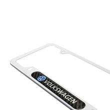 Load image into Gallery viewer, Brand New Universal 2PCS VOLKSWAGEN Silver Metal License Plate Frame