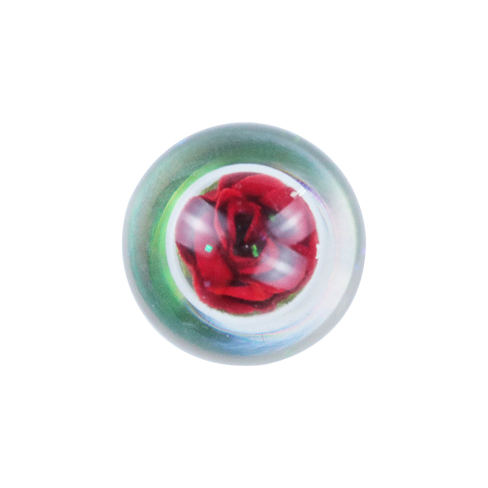 Brand New Universal Acrylic Clear Crystal Red Rose Flower Ball Gear Shift Knob Manual M8 M10 M12