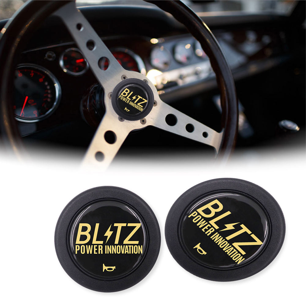 Brand New Universal Blitz Car Horn Button Black Steering Wheel Center Cap