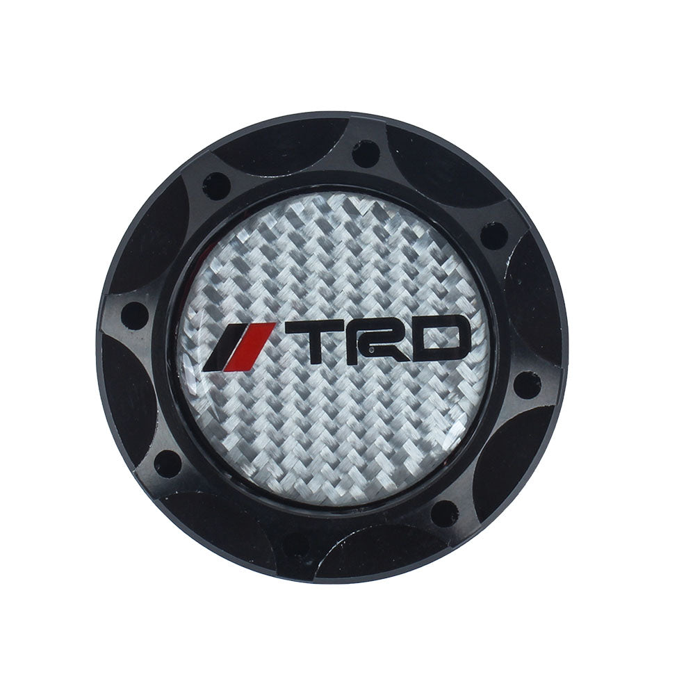 Brand New Toyota TRD Real Carbon Fiber Sticker ALUMNIUM Black Billet Engine Oil FILLER Cap