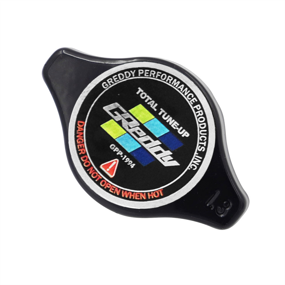 Brand New JDM 1.3bar 9mm Greddy Racing Black Racing Cap High Pressure Radiator Cap For Universal