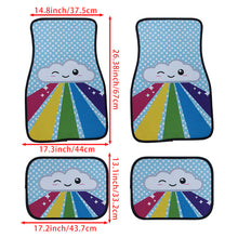 Load image into Gallery viewer, Brand New 4PCS UNIVERSAL RAINBOW CLOUD Fabric Car Floor Mats Interior Carpets