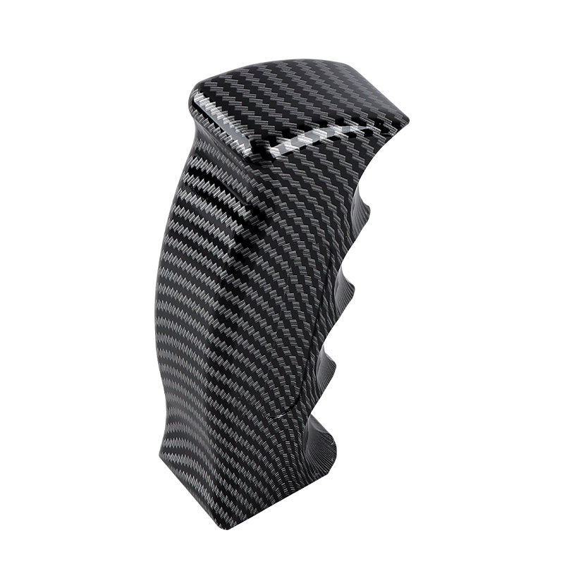 Brand New Universal Carbon Fiber Style Aluminum Slotted Pistol Grip Handle Manual Gear Shift Knob Shifter M8 M10 M12