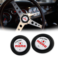 Load image into Gallery viewer, Brand New Universal Momo Car Horn Button Black Steering Wheel Center Cap W/Packaging