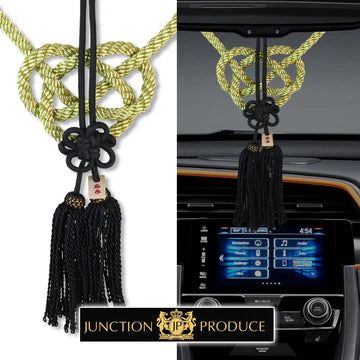 BRAND NEW UNIVERSAL VIP JUNCTION PRODUCE INTERIOR BLACK FUSA CHARM WITH GOLD KNOT