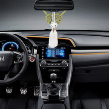 Load image into Gallery viewer, BRAND NEW UNIVERSAL VIP JUNCTION PRODUCE INTERIOR WHITE FUSA CHARM WITH GOLD KNOT