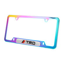 Load image into Gallery viewer, Brand New Universal 1PCS TRD Neo Chrome Metal License Plate Frame