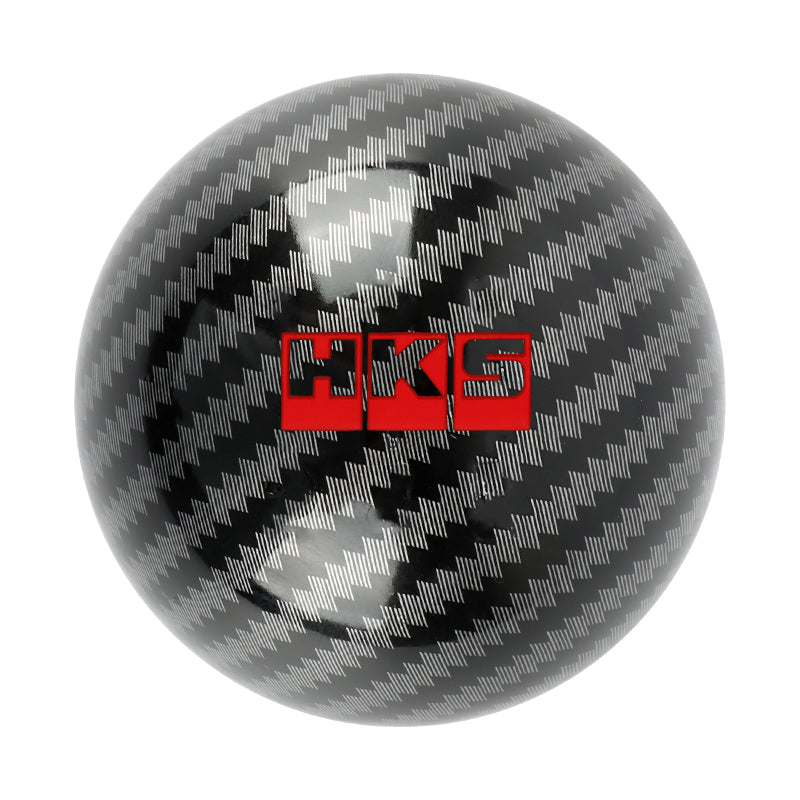 BRAND NEW UNIVERSAL HKS JDM Aluminum Carbon Fiber Style Round Ball Manual Gear Stick Shift Knob Universal M8 M10 M12