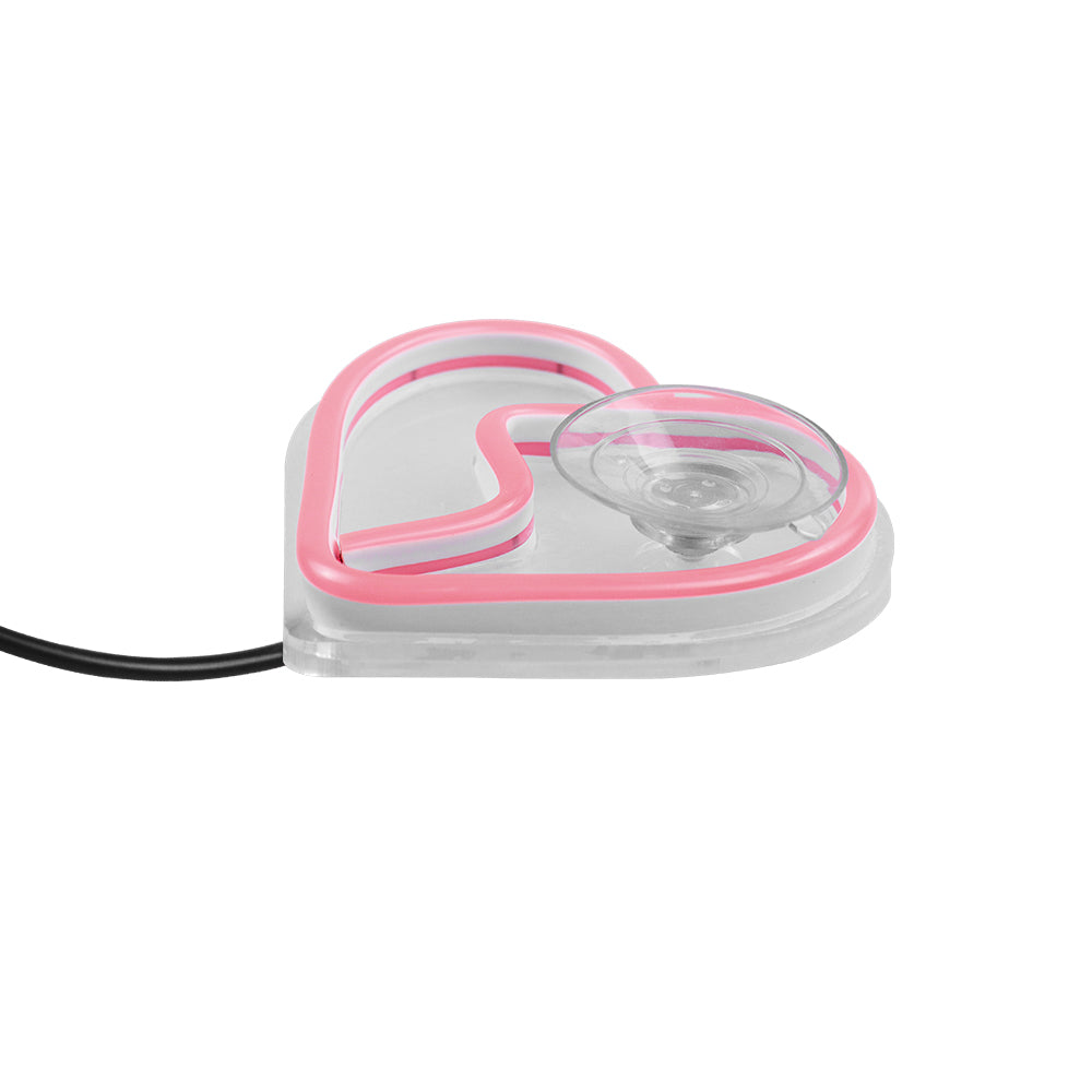 BRAND NEW UNIVERSAL BROKEN LOVE HEART PINK LED Neon Flash Light Car Window Glow Electric Remote Control Lamp