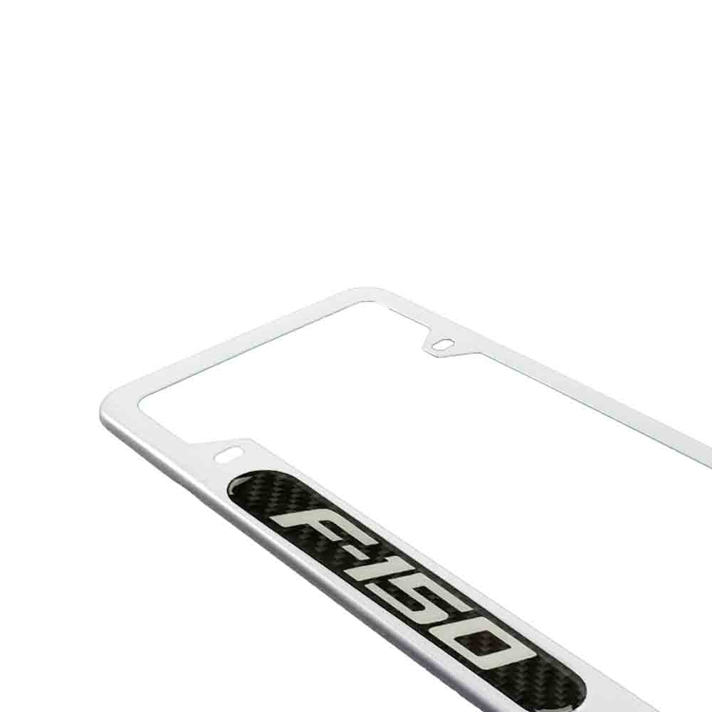 Brand New Universal 1PCS F-150 Silver Metal License Plate Frame