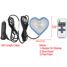 Load image into Gallery viewer, BRAND NEW UNIVERSAL LOVE HEART BLUE LED Neon Flash Light Car Window Glow Electric Remote Control Lamp