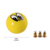 BRAND NEW UNIVERSAL JDM MOON EYE BALL Yellow Manual Gear Stick Shift Knob Lever Shifter M8 M10 M12