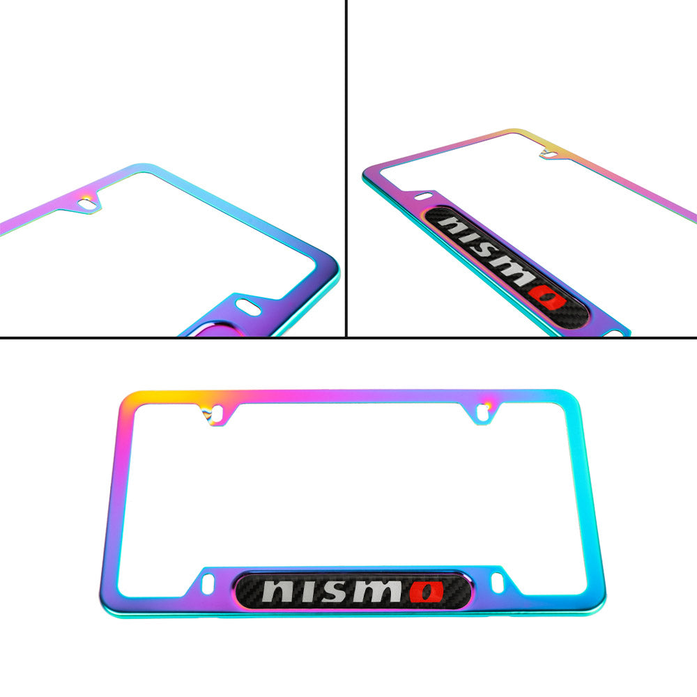 Brand New Universal 1PCS Nismo Neo Chrome Metal License Plate Frame