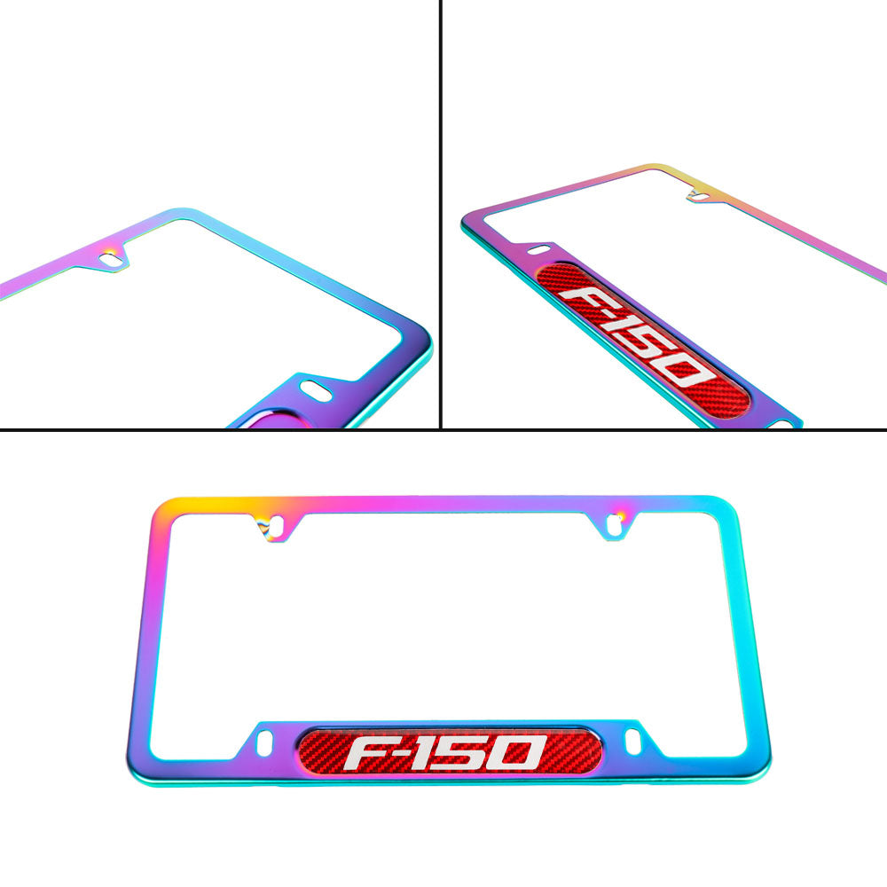 Brand New Universal 1PCS F-150 Neo Chrome Metal License Plate Frame