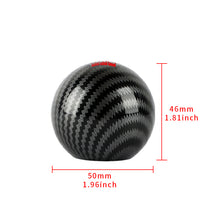 Load image into Gallery viewer, BRAND NEW UNIVERSAL HKS JDM Aluminum Carbon Fiber Style Round Ball Manual Gear Stick Shift Knob Universal M8 M10 M12