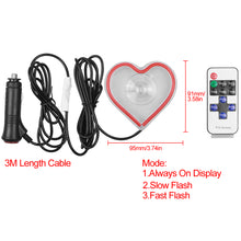 Load image into Gallery viewer, BRAND NEW UNIVERSAL LOVE HEART RED LED Neon Flash Light Car Window Glow Electric Remote Control Lamp