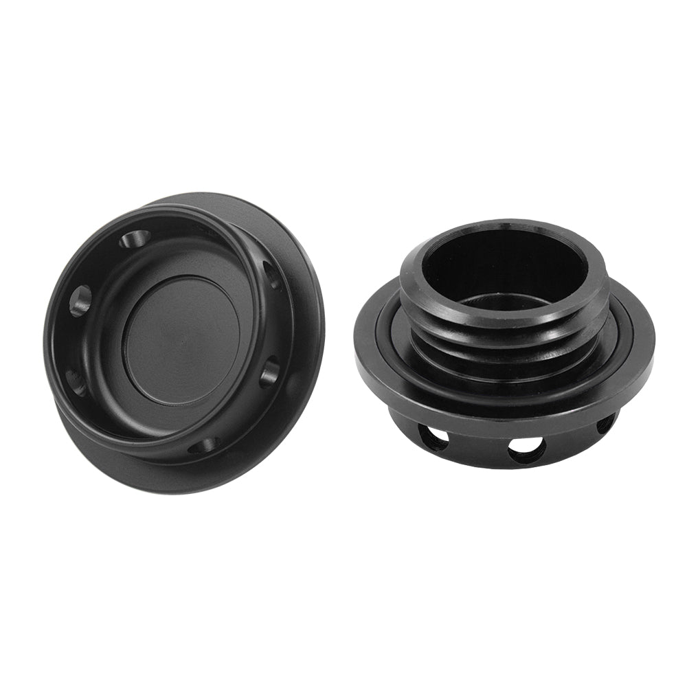 Brand New JDM Black Aluminum Engine Oil Fuel Filler Cap Billet For Subaru