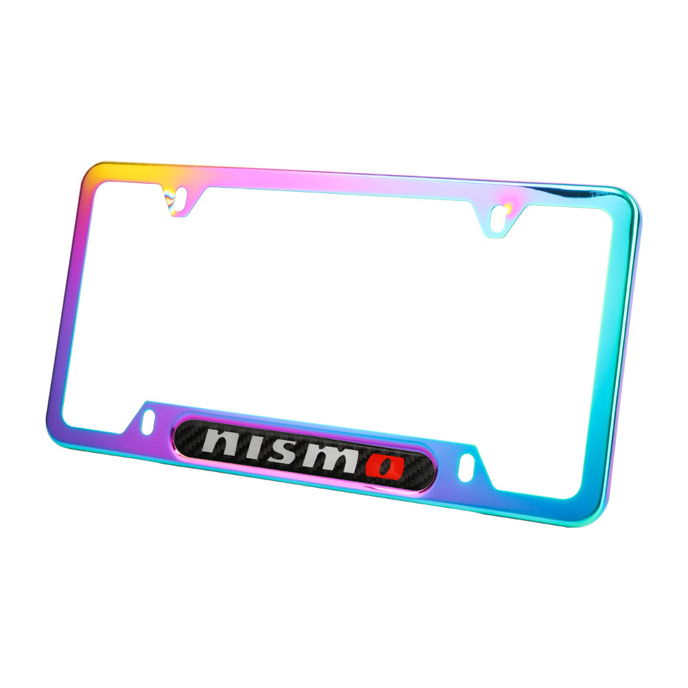 Brand New Universal 1PCS Nismo Neo Chrome Metal License Plate Frame