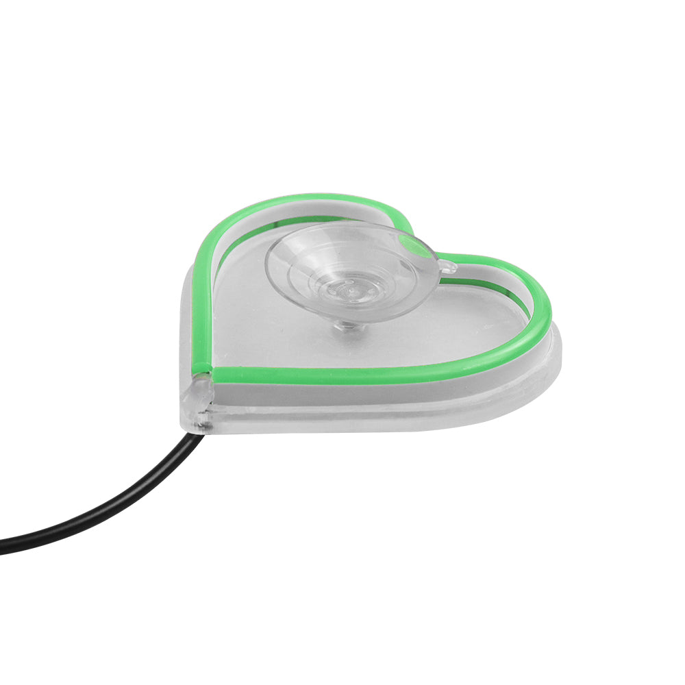 BRAND NEW UNIVERSAL LOVE HEART GREEN LED Neon Flash Light Car Window Glow Electric Remote Control Lamp