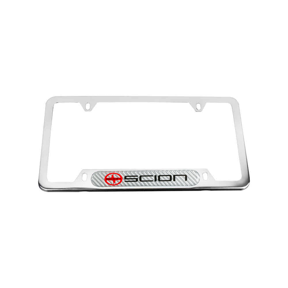 Brand New Universal 1PCS SCION Chrome Metal License Plate Frame