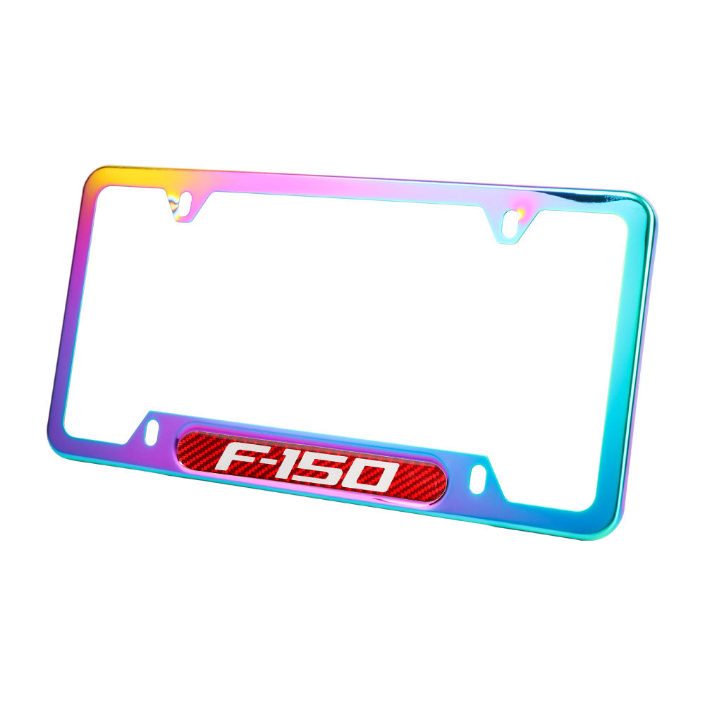 Brand New Universal 1PCS F-150 Neo Chrome Metal License Plate Frame