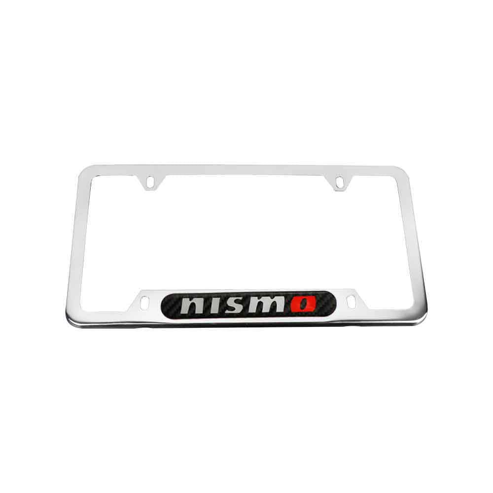 Brand New Universal 2PCS Nismo Chrome Metal License Plate Frame