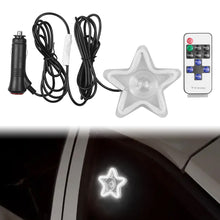 Load image into Gallery viewer, BRAND NEW UNIVERSAL STAR SHAPED WHITE LED Neon Flash Light Car Window Glow Electric Remote Control Lamp