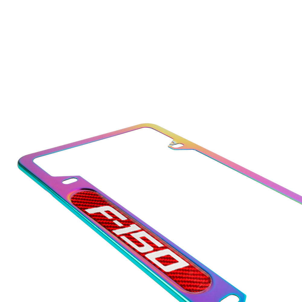 Brand New Universal 1PCS F-150 Neo Chrome Metal License Plate Frame