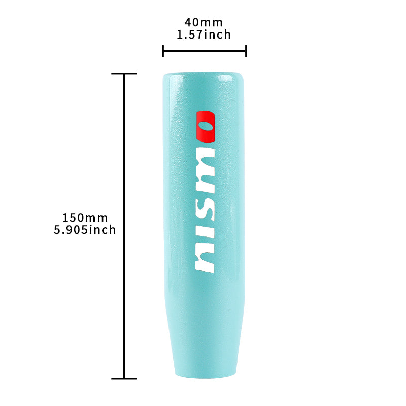 Brand New Universal 15CM NISMO Pearl Teal Long Stick Manual Car Gear Shift Knob Shifter M8 M10 M12