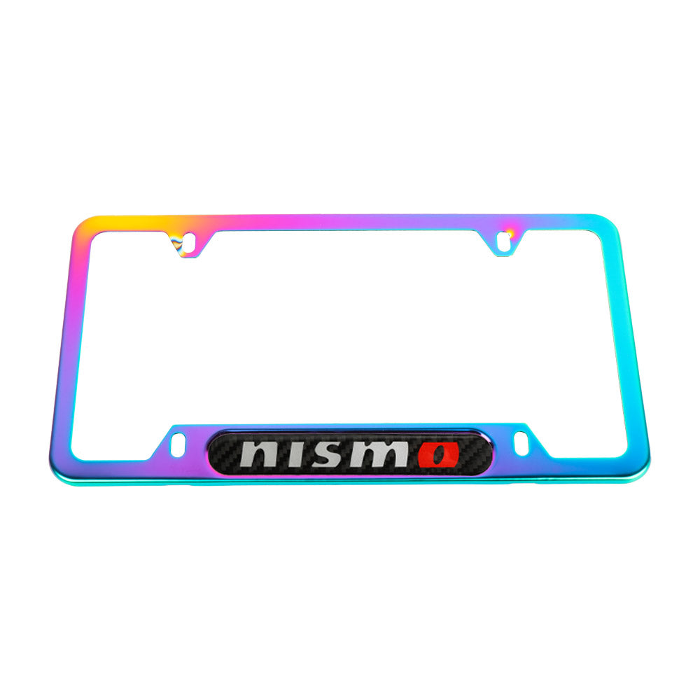 Brand New Universal 1PCS Nismo Neo Chrome Metal License Plate Frame