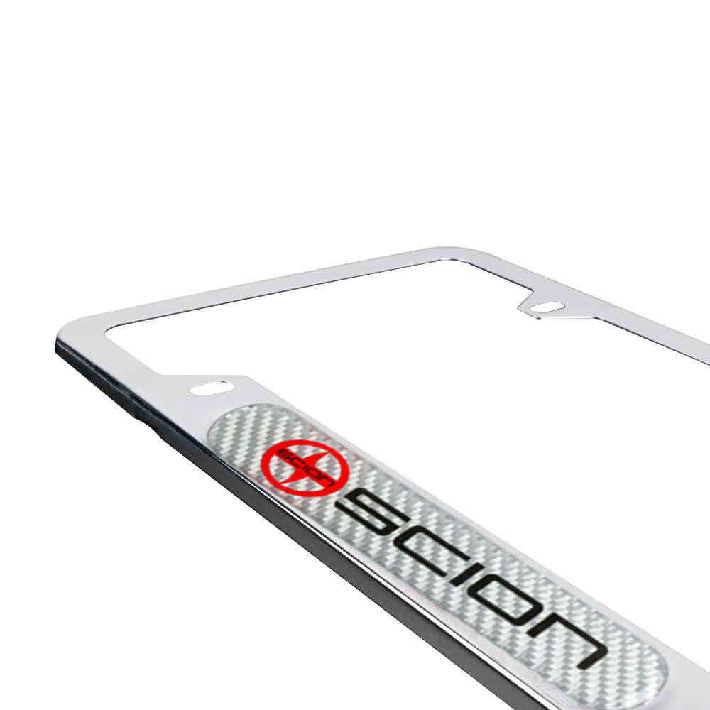 Brand New Universal 1PCS SCION Chrome Metal License Plate Frame