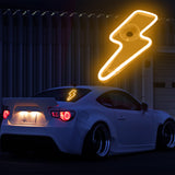 BRAND NEW UNIVERSAL LIGHTING SHAPED YELLOW LED Neon Flash Light Car Window Glow Electric Remote Control Lamp